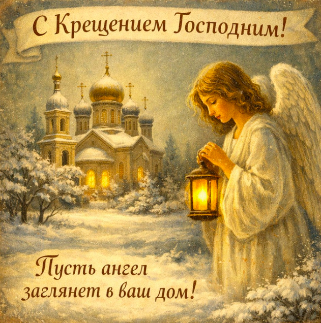 Фото С Крещением Господним-2026: самые красивые и трогательные открытки с поздравлениями 9